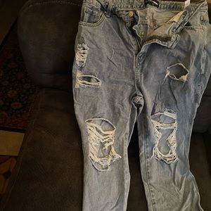 Baggy Denim Ripped Jeans